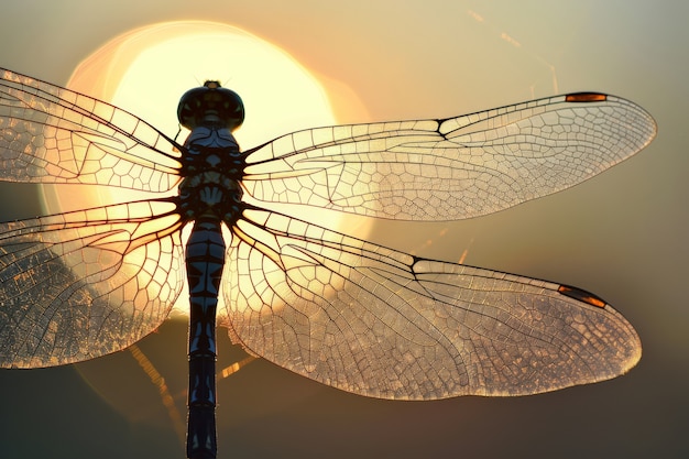 Foto gratuita libellula fotorealista in natura