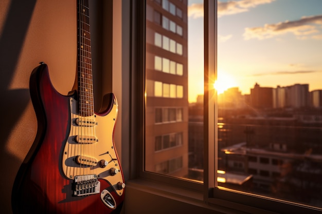 Free photo photorealistic  electric guitar still life