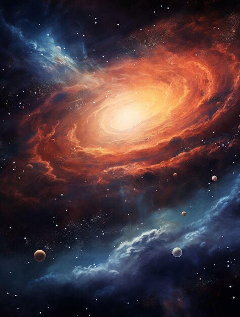 Photorealistic galaxy background