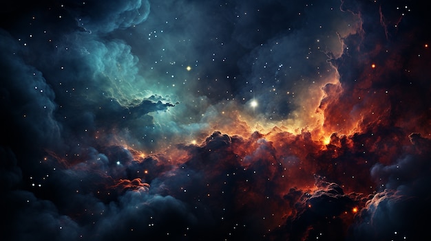 Бесплатное фото Фотореалистичный галактический фон