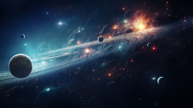 Photorealistic galaxy background
