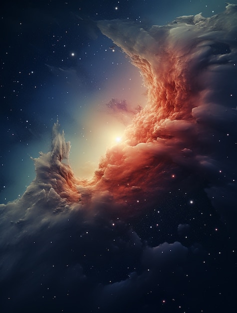 Free photo photorealistic galaxy background