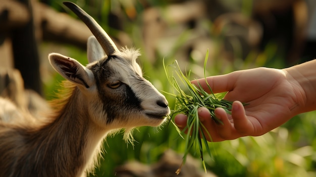 Photorealistic  goat farm