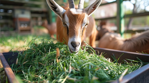 Free photo photorealistic  goat farm