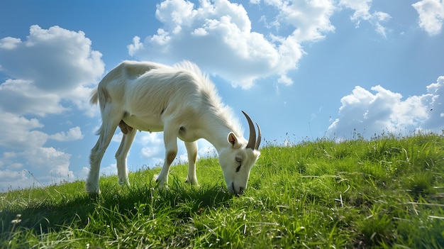 Free photo photorealistic  goat farm