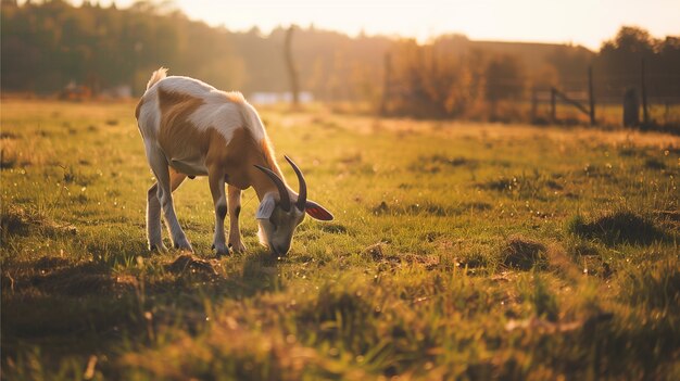 Photorealistic  goat farm
