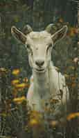 Free photo photorealistic goat in nature