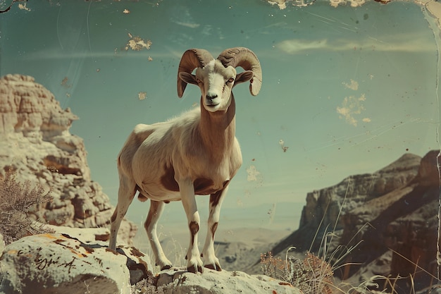 Free photo photorealistic goat in nature