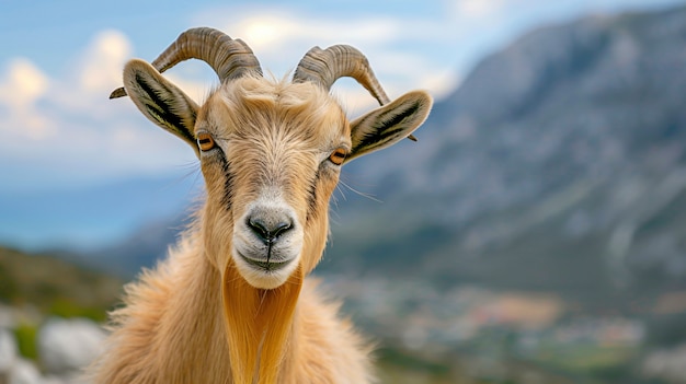 Free photo photorealistic goat in nature