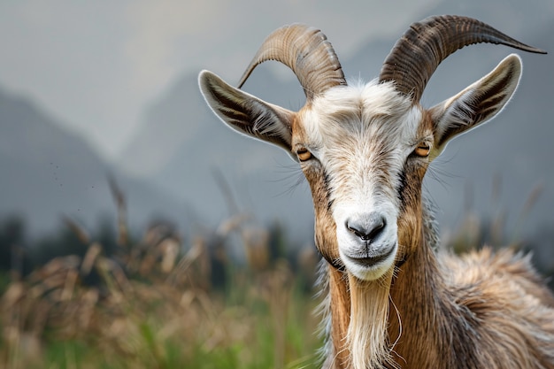 Free photo photorealistic goat in nature