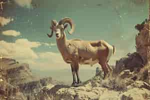 Free photo photorealistic goat in nature