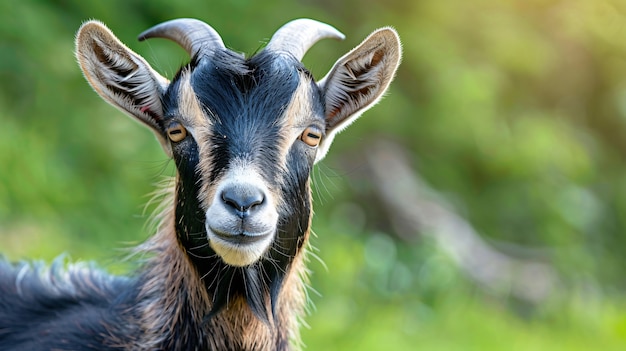 Photorealistic goat in nature