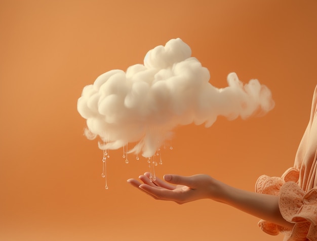 Фотореалистичные облака, держащиеся за руки