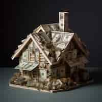 Free photo photorealistic house money