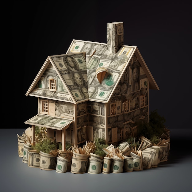 Free photo photorealistic house money