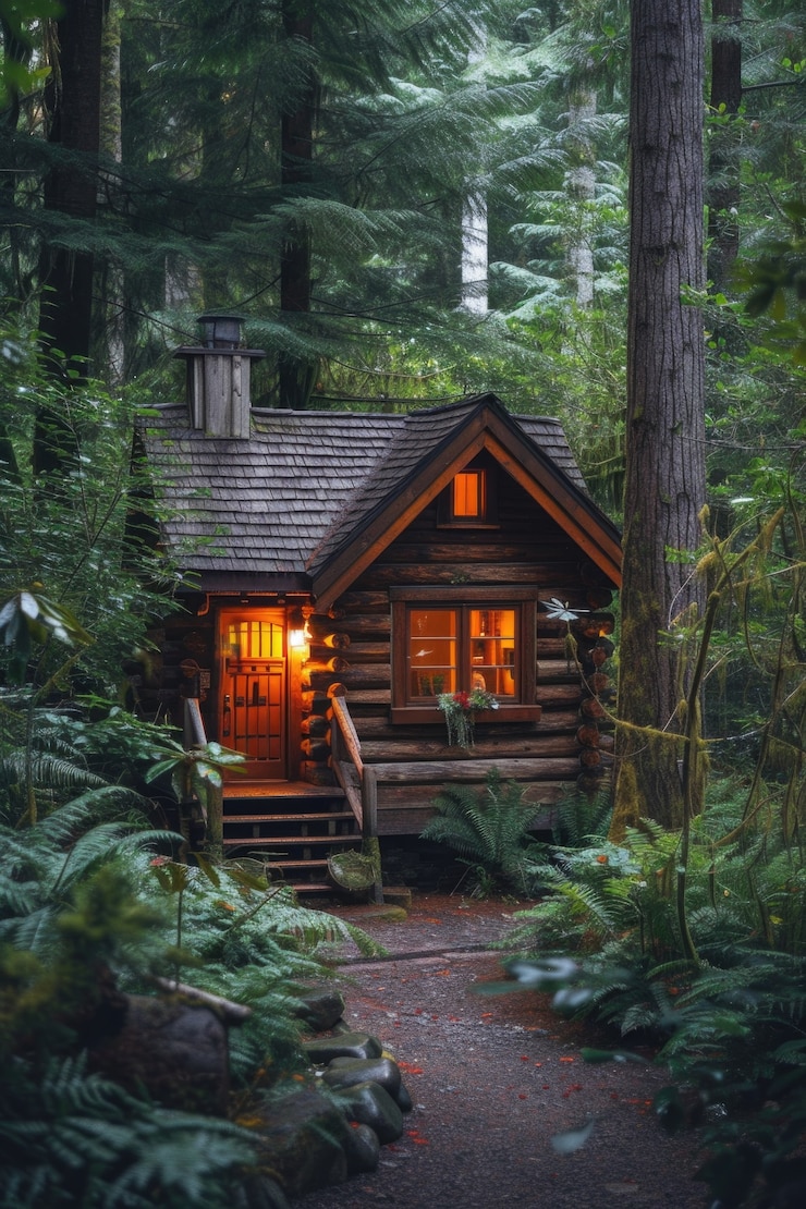 Free Photo photorealistic house with wooden architecture and timber structure