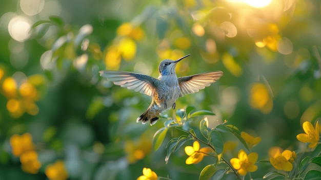 無料写真 photorealistic hummingbird outdoors in nature