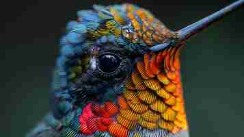 Бесплатное фото Фотореалистичный колибри на открытом воздухе в природе