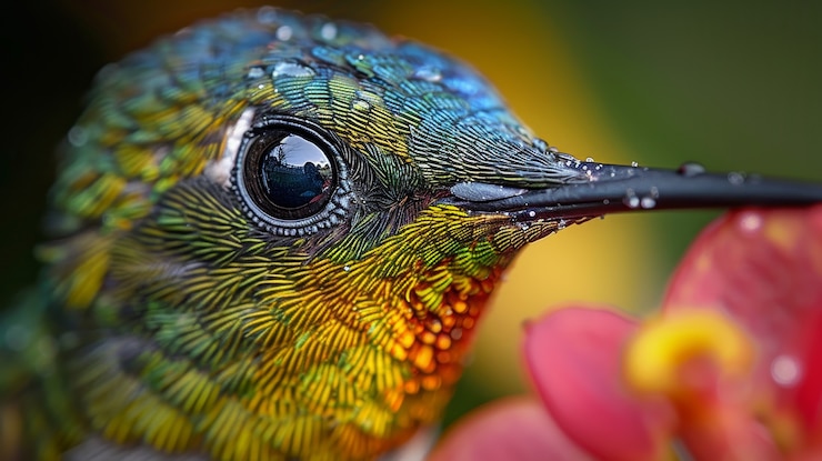 Free Photo photorealistic hummingbird outdoors in nature