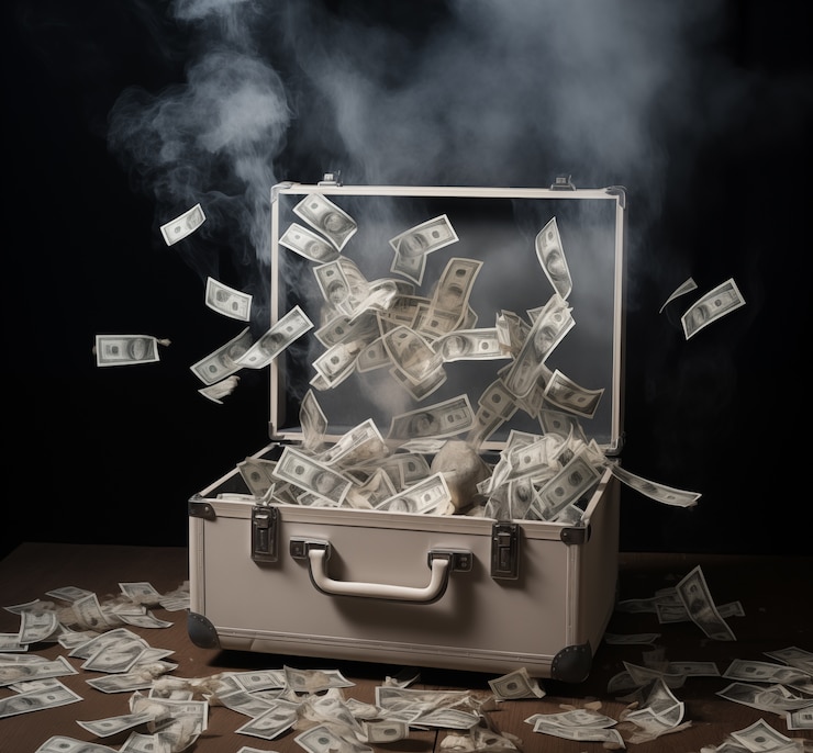 無料Photo 胸付きのフォトリアリスティックなお金