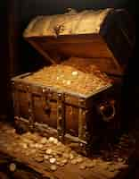 Free photo photorealistic money with chest