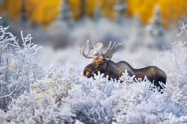 Foto gratuita alce fotorealistico in natura