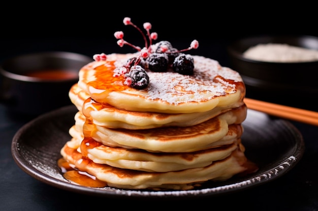 Free photo photorealistic pancakes  with berries