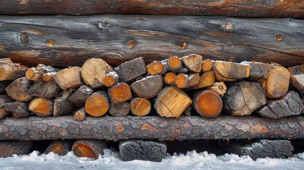 Foto gratuita perspettiva fotorealista dei tronchi di legno nell'industria del legno