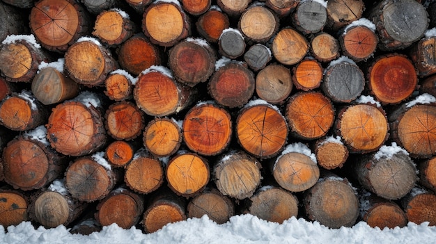 Photorealistic perspective of wood logs in the timber industry