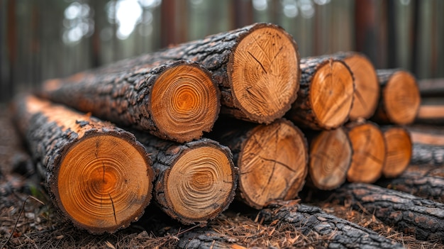 Фотореалистичная перспектива деревянных бревен