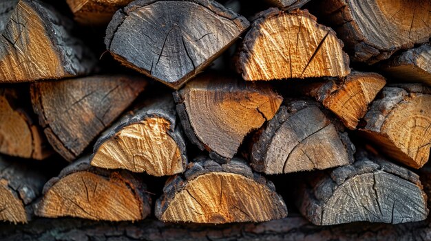 Photorealistic perspective of wood logs