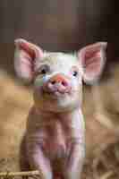 Foto gratuita photorealistic pig in a farm