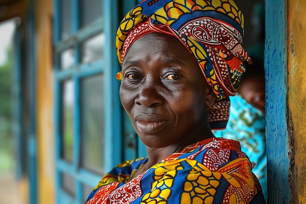 Foto gratuita ritratto fotorealistico di una donna africana