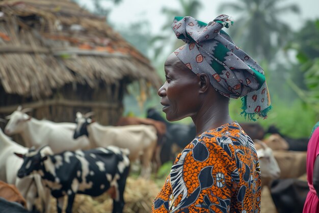 Photorealistic portrait of african woman