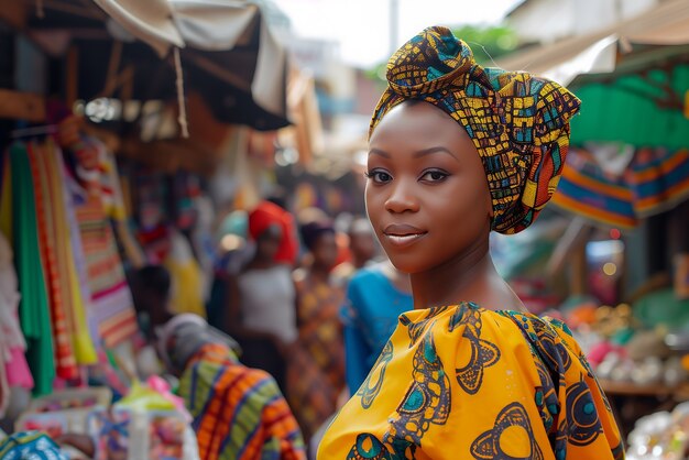 Photorealistic portrait of african woman