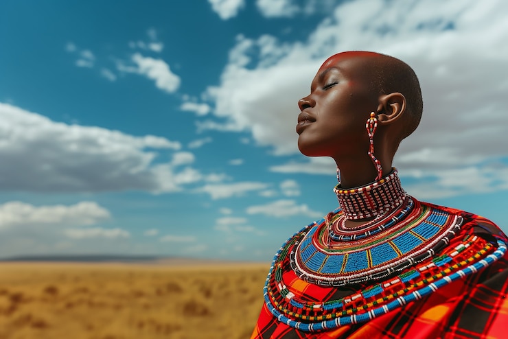 無料Photo アフリカの女性のフォトリアリズムな肖像画