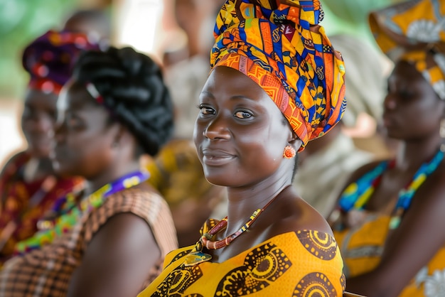 Foto gratuita ritratto fotorealistico di donne africane