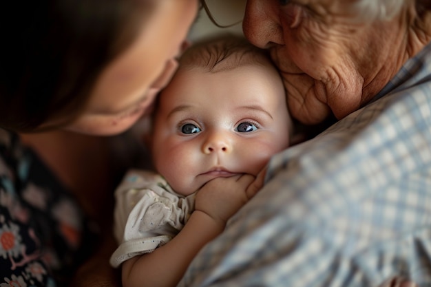 Foto gratuita ritratto fotorealistico della struttura familiare non tradizionale