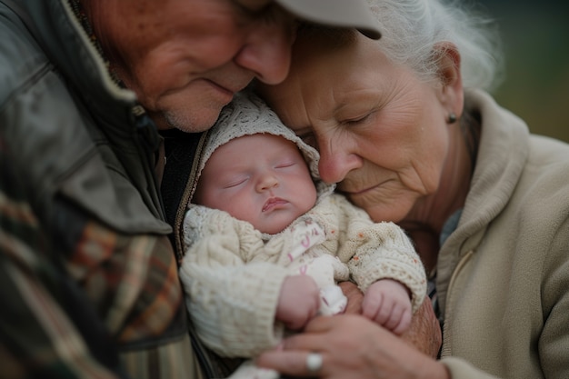 Foto gratuita ritratto fotorealistico della struttura familiare non tradizionale