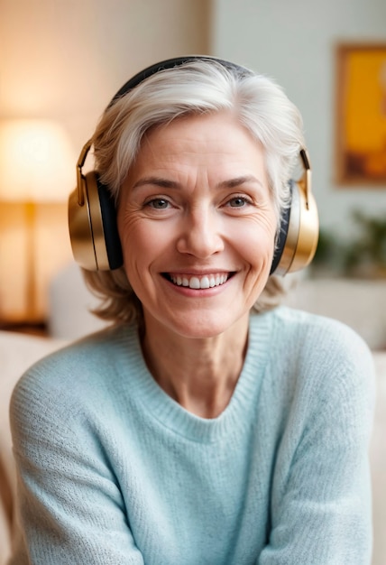 Free photo photorealistic portrait of person listening to the radio in celebration of world radio day