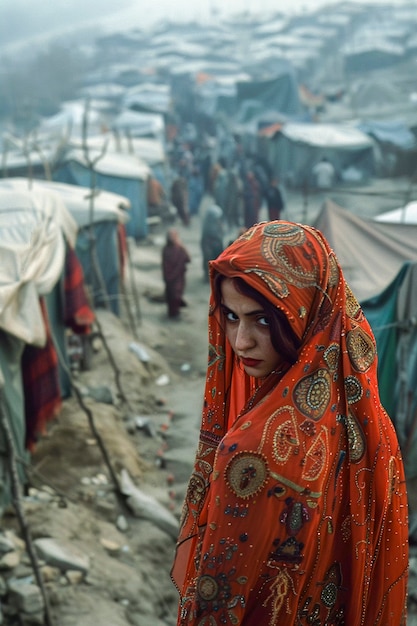 Free photo photorealistic refugee camp