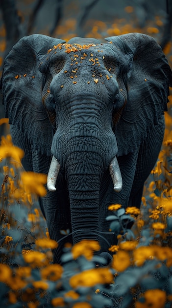 Foto gratuita scena fotorealista di un elefante selvatico