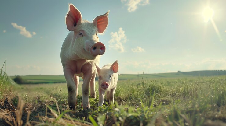 Free Photo photorealistic scene with pigs raised in a farm environment