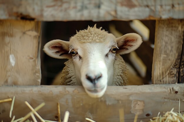 Photorealistic sheep farm