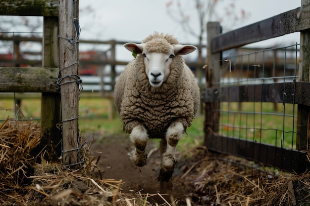 Free photo photorealistic sheep farm