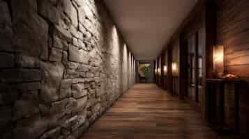 Free photo photorealistic stone wall surface used in interior design