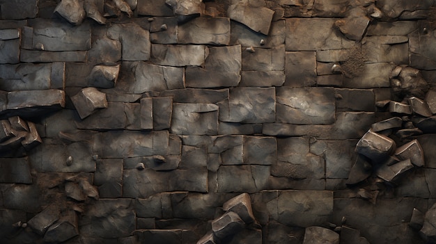 Free photo photorealistic stone wall surface