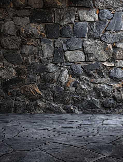 Photorealistic stone wall surface