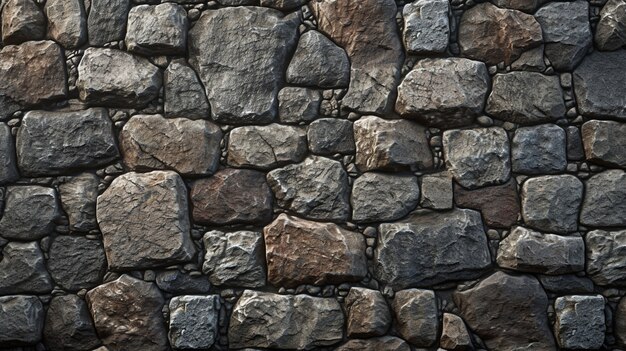 Photorealistic stone wall surface