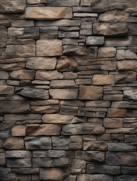 Photorealistic stone wall surface